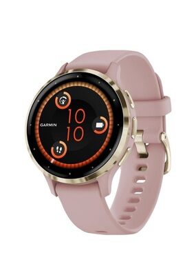 Garmin 010-N2785-03 Venu 3S Fitness GPS Smartwatch Gold Bezel with Rose Case 41m